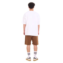 Load image into Gallery viewer, Snuggs oversized set Off White T-shirt + Brown Shorts
