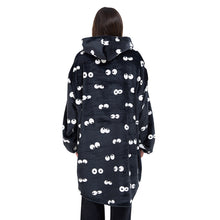 Load image into Gallery viewer, Snuggs Blanket Hoodie Black Eyes
