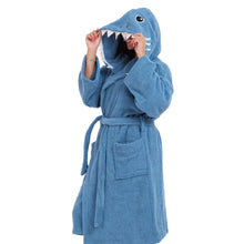 Load image into Gallery viewer, Snuggs Animal Bathrobe Shark
