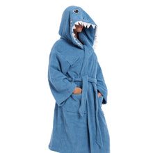 Load image into Gallery viewer, Snuggs Animal Bathrobe Shark
