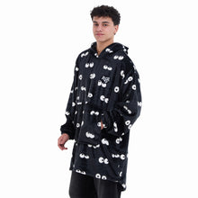 Load image into Gallery viewer, Snuggs Blanket Hoodie Black Eyes
