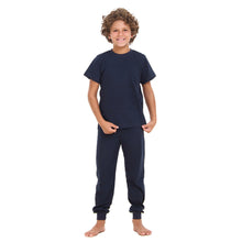 Load image into Gallery viewer, Boys summer pajama set Dark Blue t-shirt + Pants
