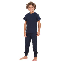 Load image into Gallery viewer, Boys summer pajama set Dark Blue t-shirt + Pants
