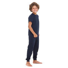 Load image into Gallery viewer, Boys summer pajama set Dark Blue t-shirt + Pants
