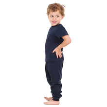 Load image into Gallery viewer, Boys summer pajama set Dark Blue t-shirt + Pants

