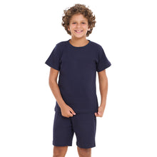 Load image into Gallery viewer, Boys summer pajama set Dark Blue t-shirt + shorts
