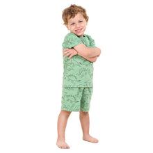 Load image into Gallery viewer, Boys summer pajama set Dinosaurs t-shirt + shorts
