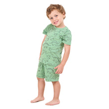 Load image into Gallery viewer, Boys summer pajama set Dinosaurs t-shirt + shorts
