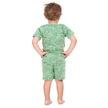 Load image into Gallery viewer, Boys summer pajama set Dinosaurs t-shirt + shorts
