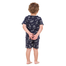 Load image into Gallery viewer, Boys summer pajama set Space t-shirt + shorts

