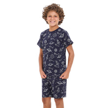 Load image into Gallery viewer, Boys summer pajama set Space t-shirt + shorts
