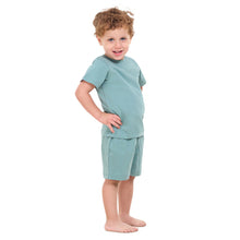 Load image into Gallery viewer, Boys summer pajama set Stone Blue t-shirt + shorts
