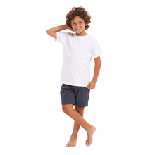 Load image into Gallery viewer, Boys summer pajama set Dog t-shirt +Dark grey shorts
