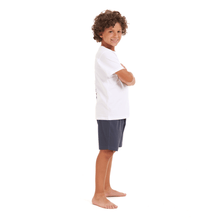 Load image into Gallery viewer, Boys summer pajama set Dog t-shirt +Dark grey shorts
