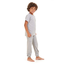 Load image into Gallery viewer, Boys summer pajama set Grey t-shirt + Pants
