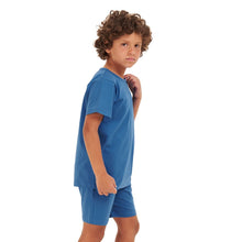Load image into Gallery viewer, Boys summer pajama set Indigo t-shirt + shorts
