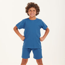 Load image into Gallery viewer, Boys summer pajama set Indigo t-shirt + shorts
