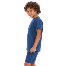 Load image into Gallery viewer, Boys summer pajama set Petroleum t-shirt + shorts
