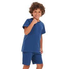 Load image into Gallery viewer, Boys summer pajama set Petroleum t-shirt + shorts
