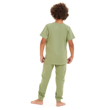 Load image into Gallery viewer, Boys summer pajama set Pistache t-shirt + Pants
