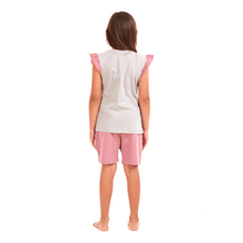 Load image into Gallery viewer, Girls summer pajama set Hedgehog t-shirt + Cashmere shorts
