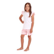 Load image into Gallery viewer, Girls summer pajama set Pink fairy t-shirt + Pink shorts
