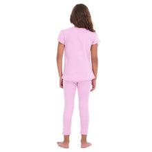 Load image into Gallery viewer, Girls summer pajama set Rose t-shirt + Pants

