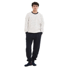 Load image into Gallery viewer, Men Winter Pajama Set Colorful Scatters Sweatshirt + Dark blue Pants
