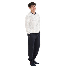 Load image into Gallery viewer, Men Winter Pajama Set Colorful Scatters Sweatshirt + Dark blue Pants
