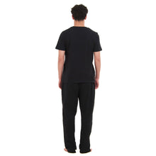 Load image into Gallery viewer, Men summer pajama set  Black T-shirt + Pants
