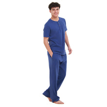 Load image into Gallery viewer, Men summer pajama set  Indigo T-shirt + Pants
