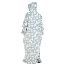 Load image into Gallery viewer, Snuggs Monk Wearable Blanket Polar Bear Mint
