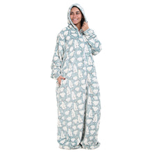Load image into Gallery viewer, Snuggs Monk Wearable Blanket Polar Bear Mint
