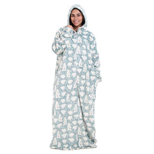 Load image into Gallery viewer, Snuggs Monk Wearable Blanket Polar Bear Mint
