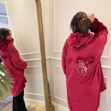 Load image into Gallery viewer, Snuggs Blanket Hoodie Red Christmas Snowman
