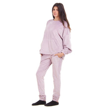 Load image into Gallery viewer, Women Winter Pajama Set Mauve Sweatshirt + Pants
