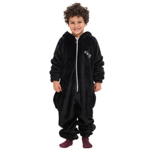 Load image into Gallery viewer, Snuggs Kids Blanket Onesie Black فانوس رمضان
