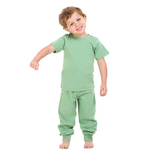 Load image into Gallery viewer, Boys summer pajama set Apple Green t-shirt + Pants
