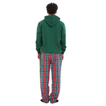 Load image into Gallery viewer, Men Winter Pajama Set Oh Deer Hoodie + Red x Green Checkered Pants
