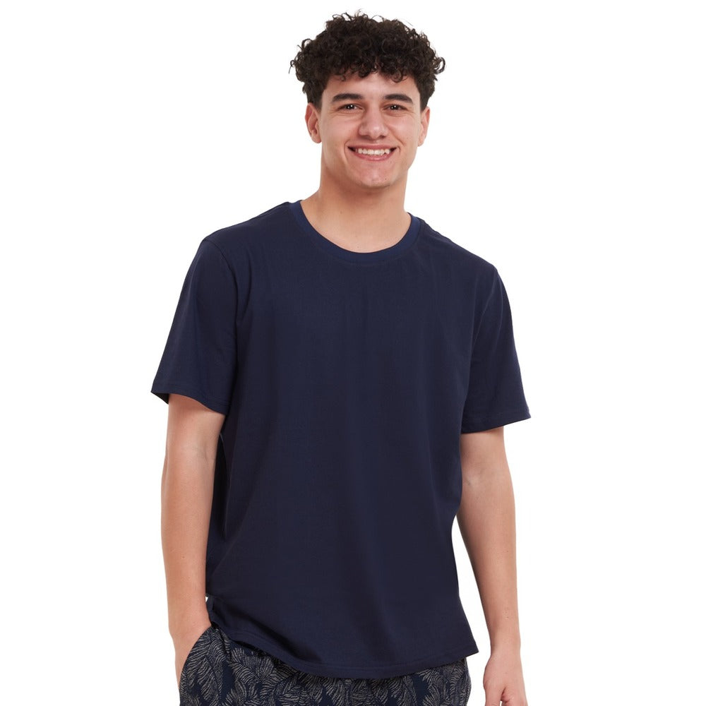 Men Dark Blue T-shirt