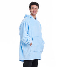 Load image into Gallery viewer, Snuggs Blanket Hoodie Light Blue
