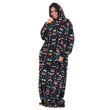 Load image into Gallery viewer, Snuggs Wearable Blanket Monk Black monster
