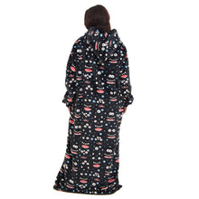 Load image into Gallery viewer, Snuggs Wearable Blanket Monk Black monster
