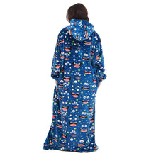 Load image into Gallery viewer, Snuggs Wearable Blanket Monk Blue monster
