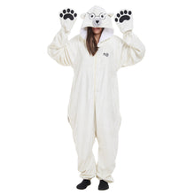 Load image into Gallery viewer, Snuggs Blanket Animal Onesie Polar bear
