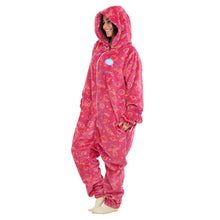 Load image into Gallery viewer, Snuggs Blanket Onesie Fuchsia Space
