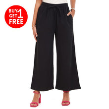 Load image into Gallery viewer, Women summer wide leg pants Black
